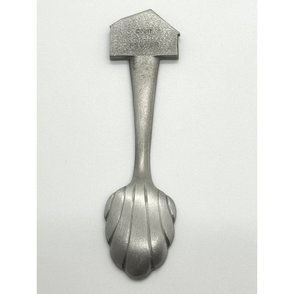 VINTAGE MASS Old‎ Sturbridge Village Souvenir Collector Spoon Parsonage Pewter